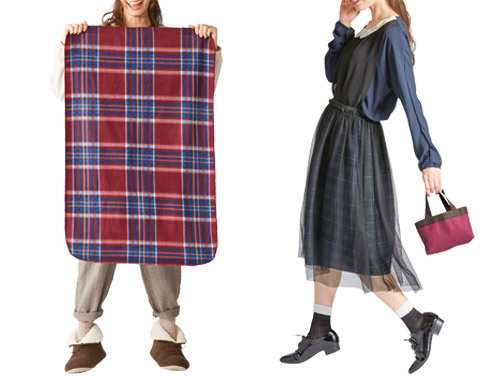 ブリストチェックブランケット トートバッグ付