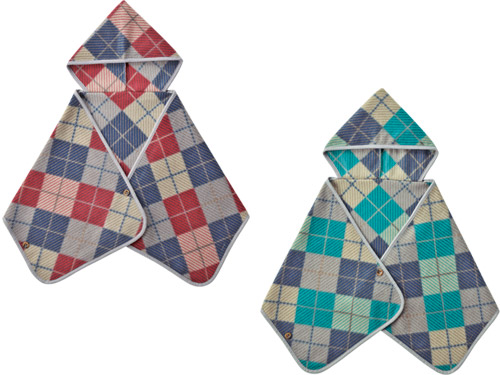 アーガイル フード付き5WAYブランケット