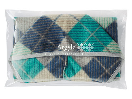 アーガイル フード付き5WAYブランケット