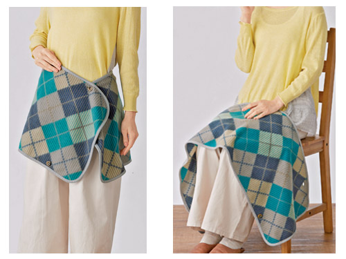 アーガイル フード付き5WAYブランケット