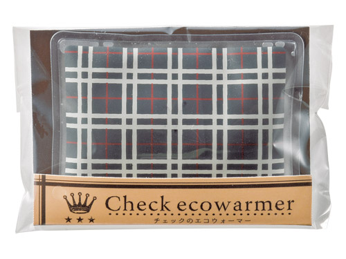 チェックのエコウォーマー